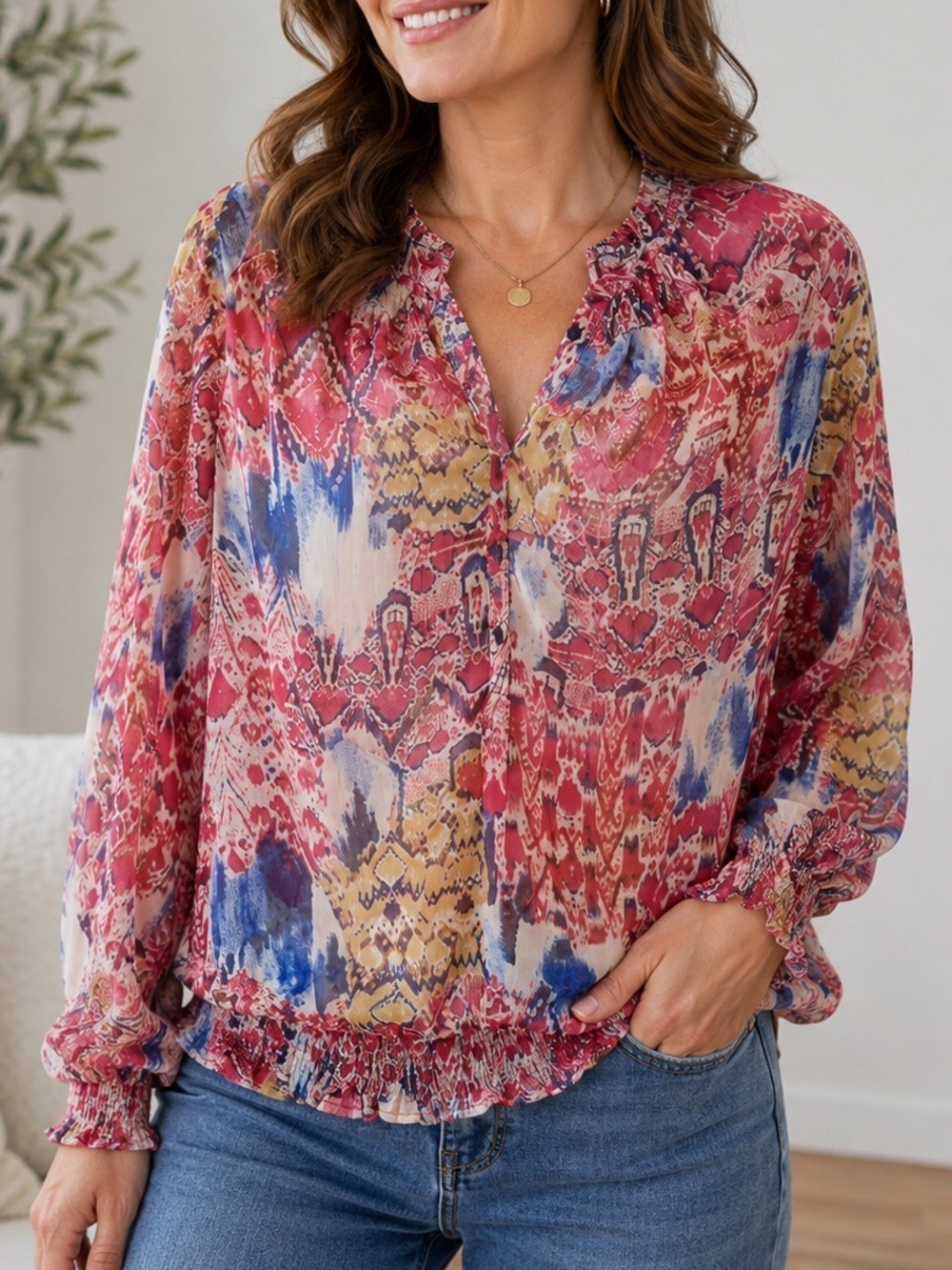 Ecru NWOT Women’s size L Sheer Top